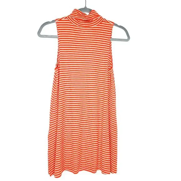 Anthropologie Puella Striped Mock Neck Ribbed Tunic Top, Made in USA, Size Small - Picture 3 of 9